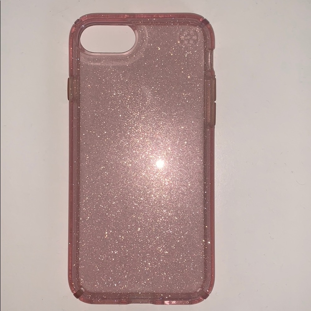 Speck Clear Pink Glitter iPhone 7/8 Case